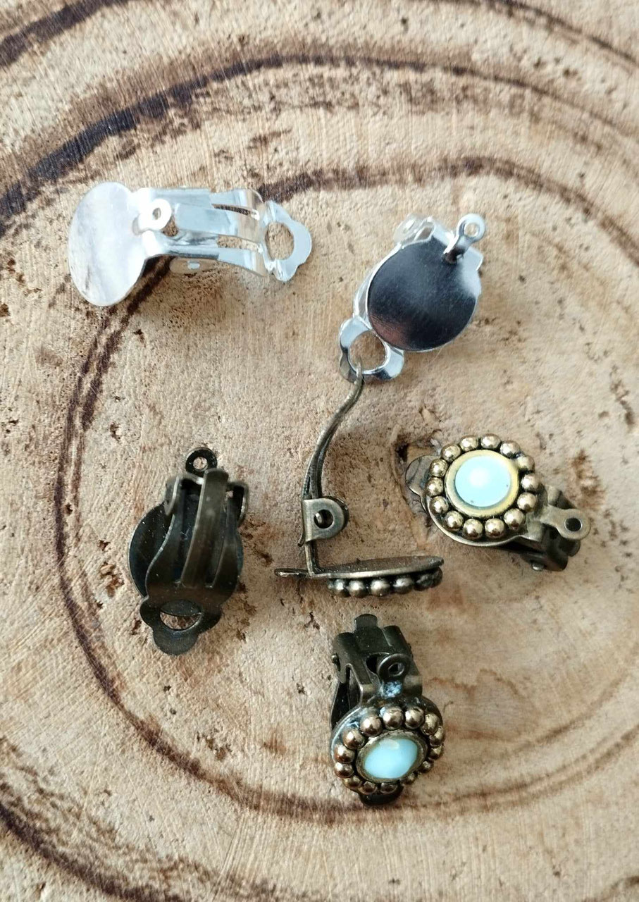 Boucles d'Oreilles Originale Rouge foncé/Bordeaux/Gris Argent