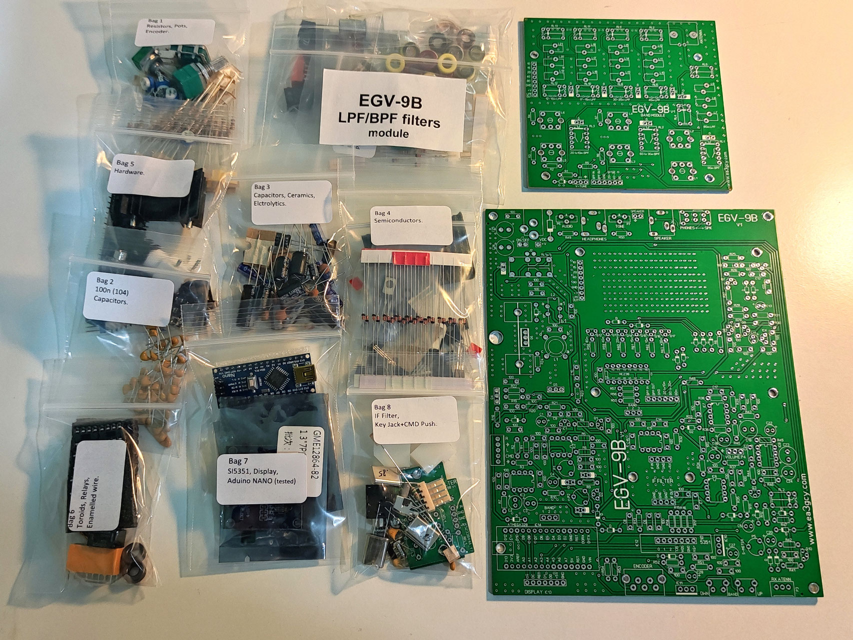EGV9B 9Band CW QRP Transceiver Página web de ea3gcy