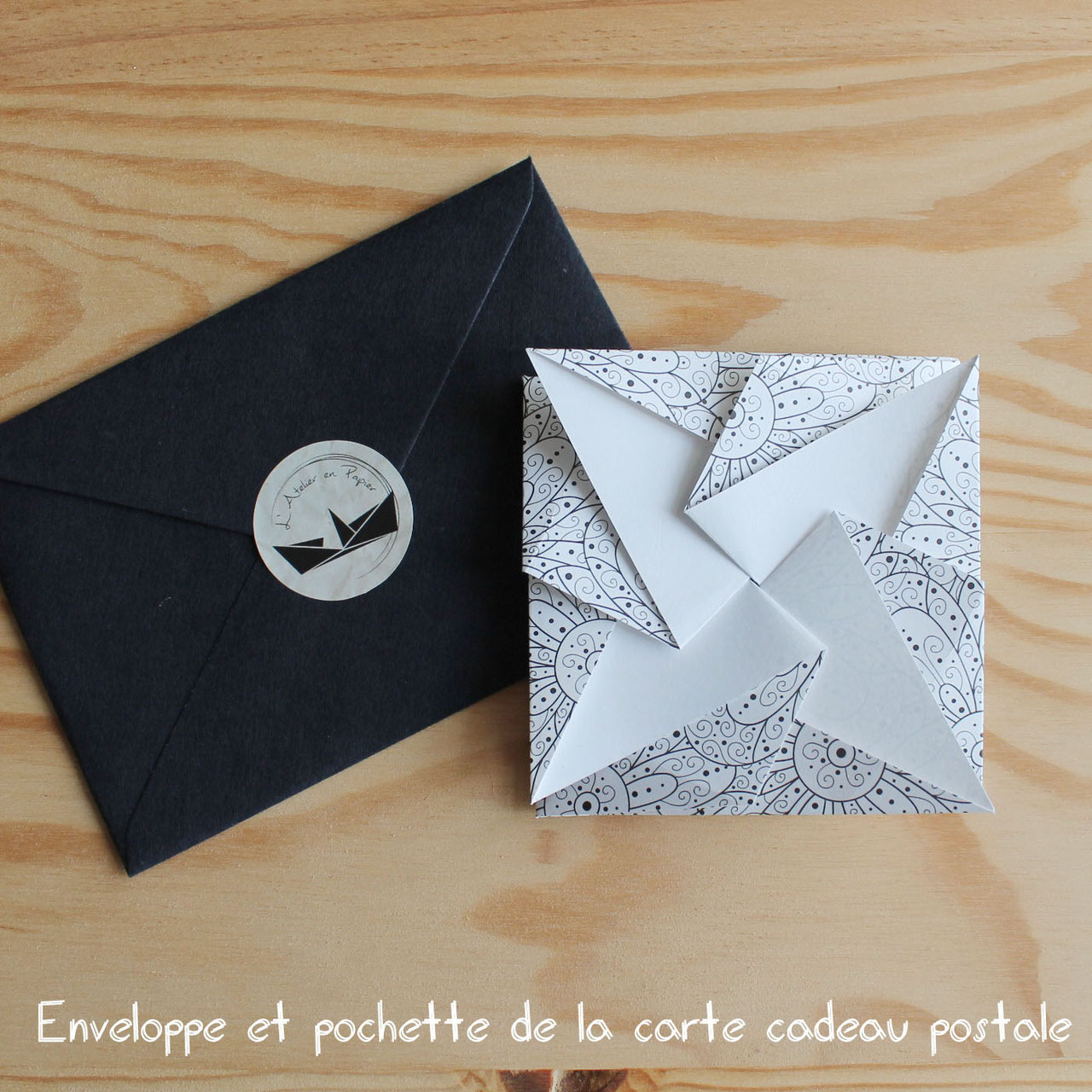 Carte cadeau papier + enveloppe