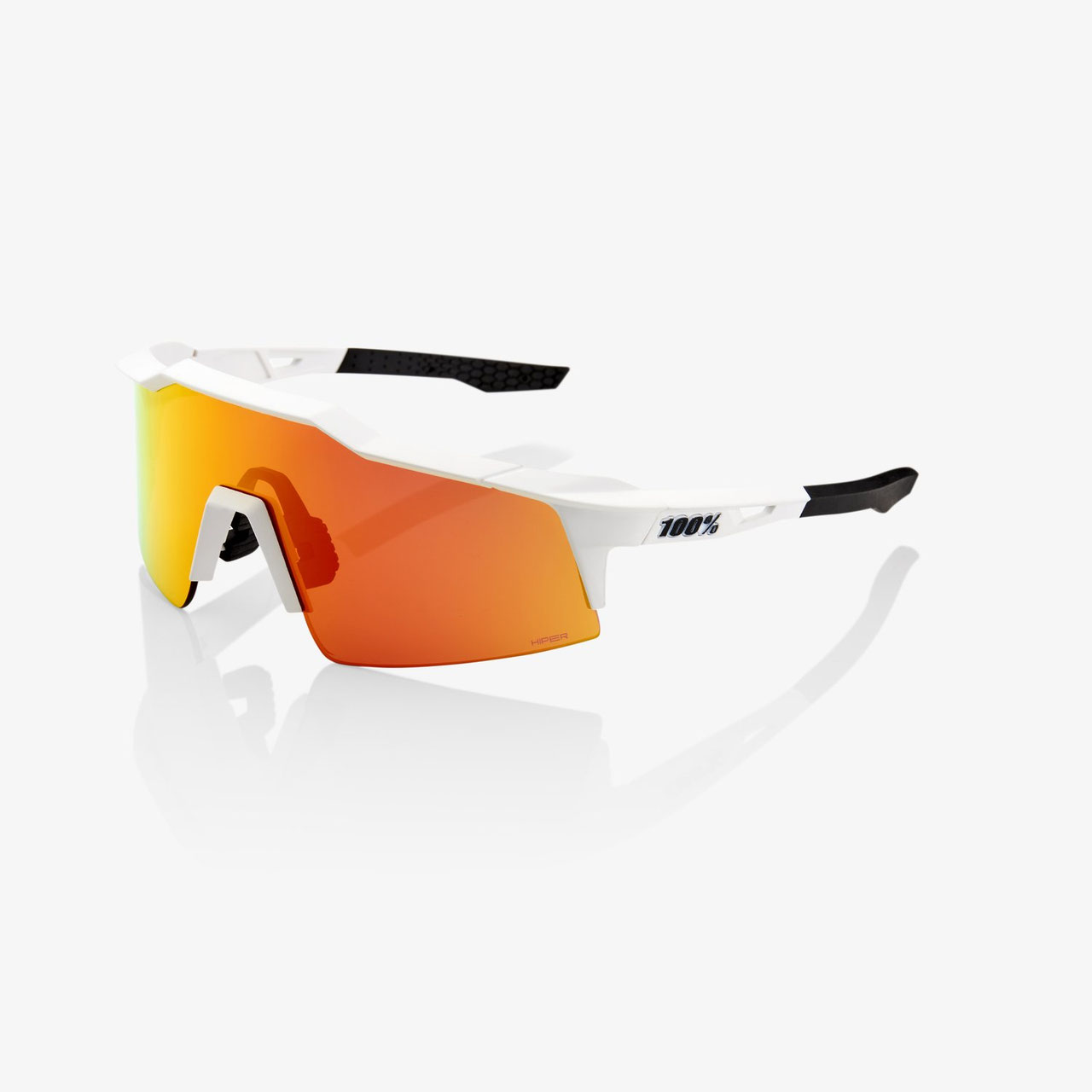 Sluneční Brýle 100% S2 - Soft Tact Off White / HiPER Red Multilayer Mirror Lens - Ski A Bike
