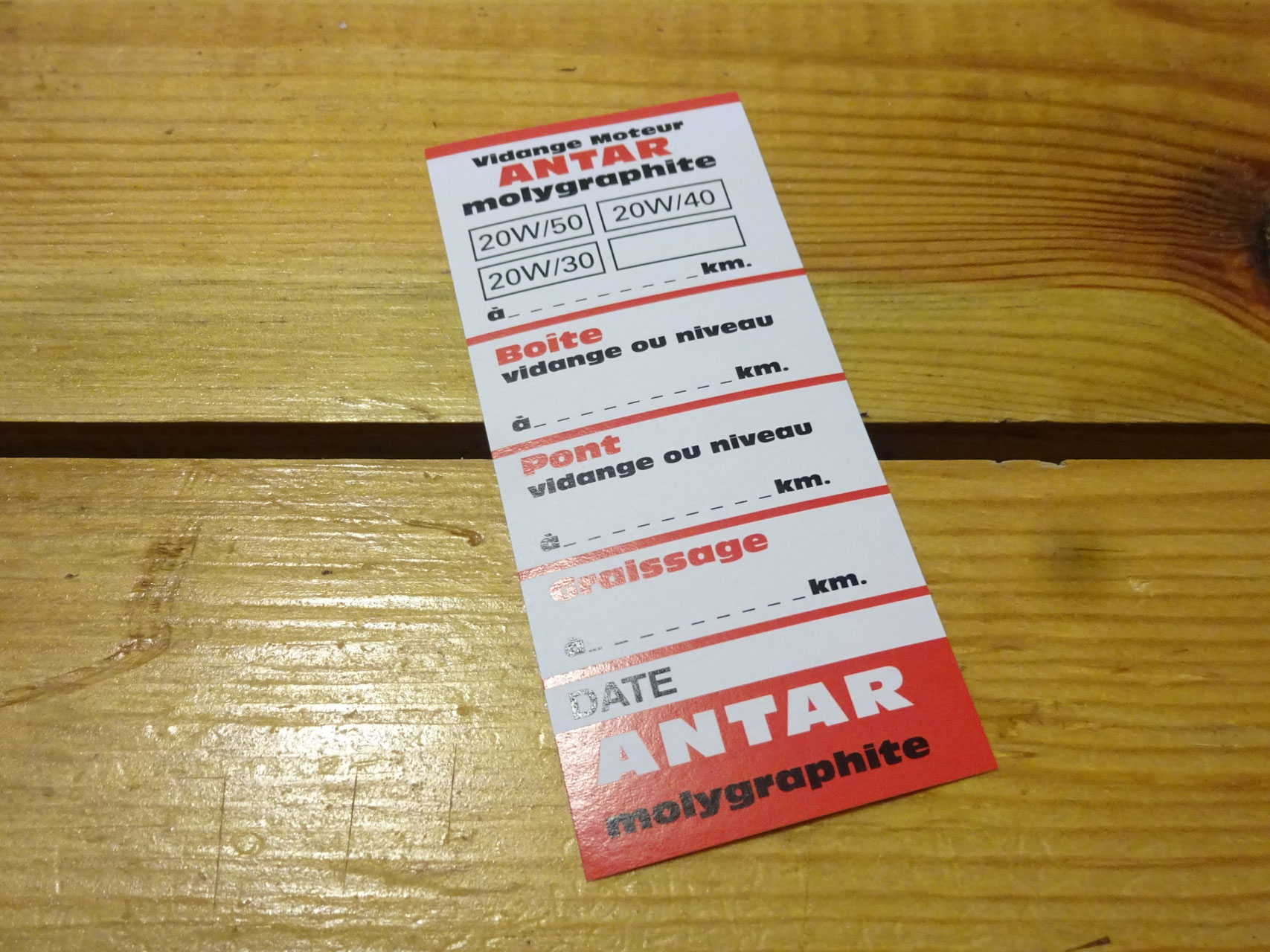 Etiquette Vidange Moteur A Imprimer Gratuite