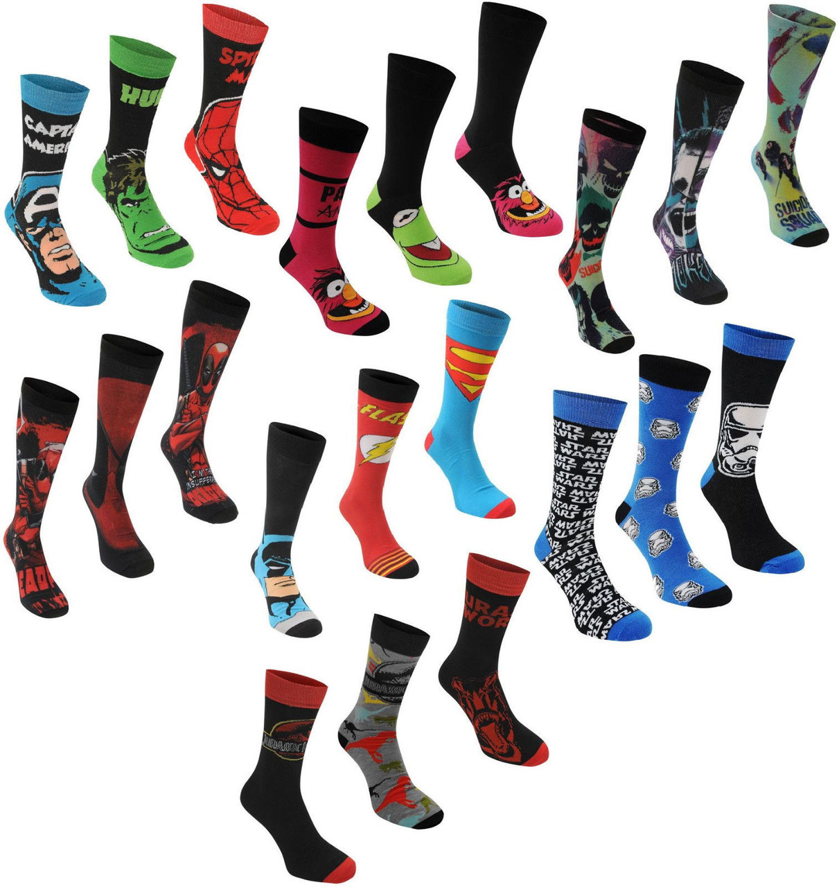 ️ 3 x MARVEL DC COMICS DISNEY Herren Socken Gr. 4146 Strümpfe Set