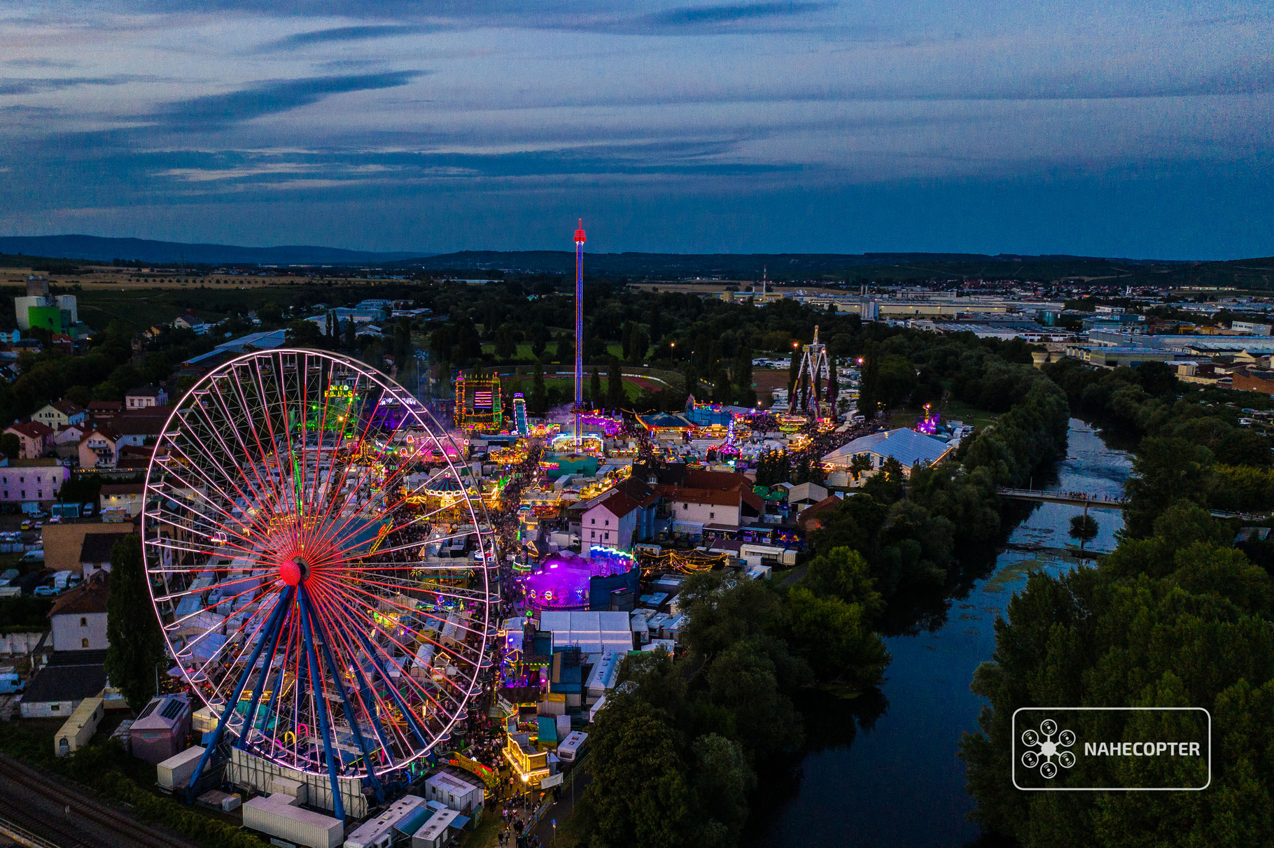 Luftaufnahmen vom Kreuznacher Jahrmarkt kaufen - Nahecopter Luftaufnahmen vom Kreuznacher Jahrmarkt kaufen - Nahecopter