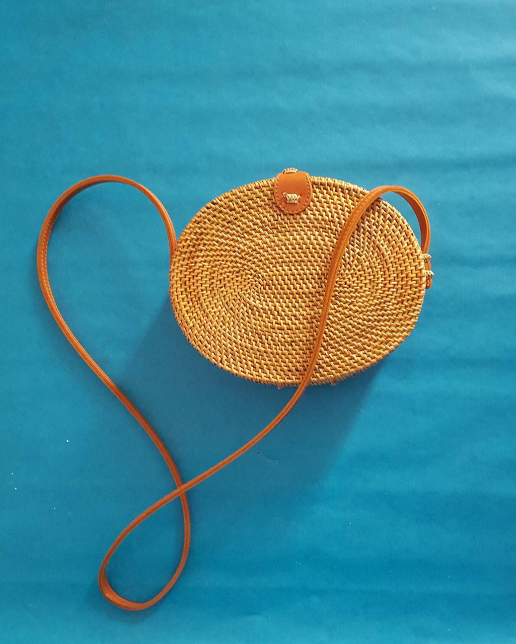 Rotan tasje rond top