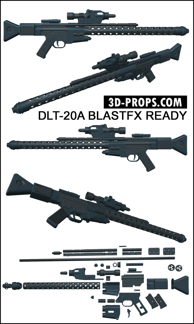 DLT20A 3D FILES 3DPROPS Blasters for display and cosplay.