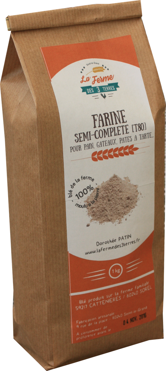 La farine artisanale La Ferme des 3 Terres
