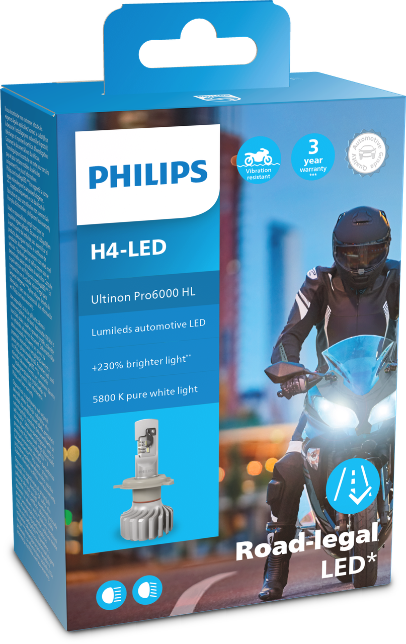 Philips H4 LED Ultinon PRO6000 mit Strassenzulassung - LED upgrade