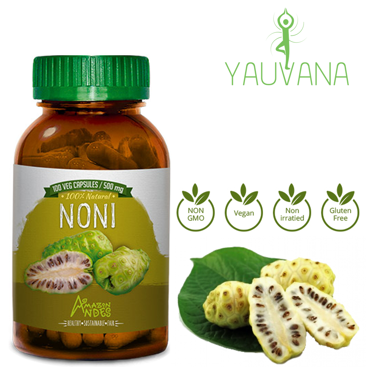Noni capsulas (Morinda citrifolia) Yauvana Peru Lima productos