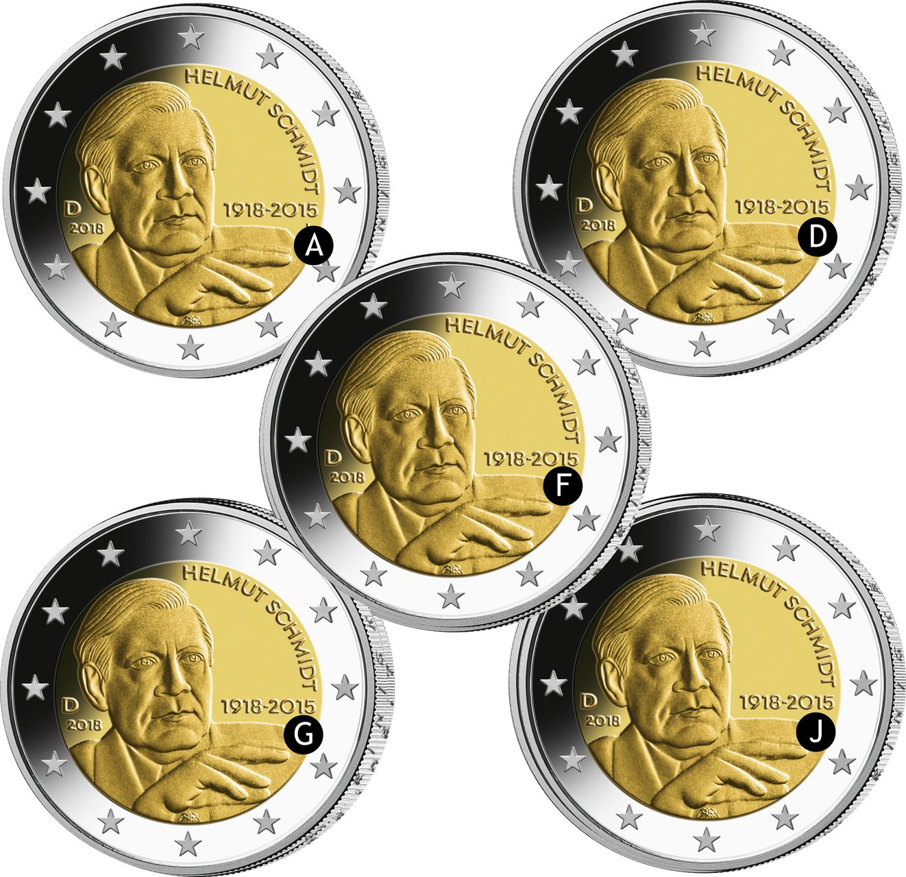 Helmut Schmidt 2€Münze 2018 Meine Münze Helmut Schmidt 2€Münze 2018 Meine Münze