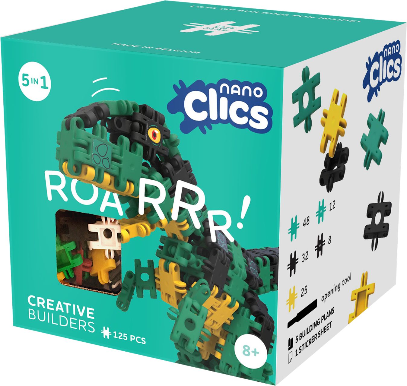 nano clics Creative Builders 125 Teile Dino Set