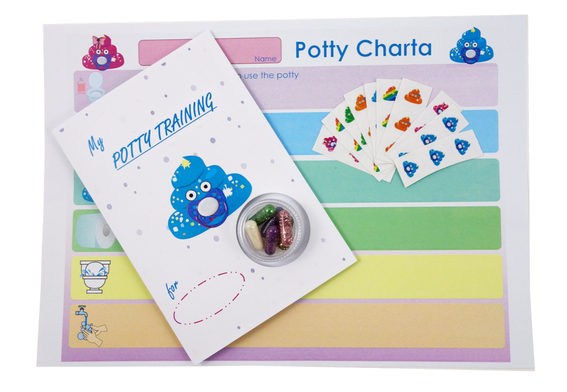 Shit the Glitter potty training refill/child motivation incl Glitter and Sticker/reward system/for Boys and Girls Shit the Glitter potty training refill/child motivation incl Glitter and Sticker/reward system/for Boys and Girls