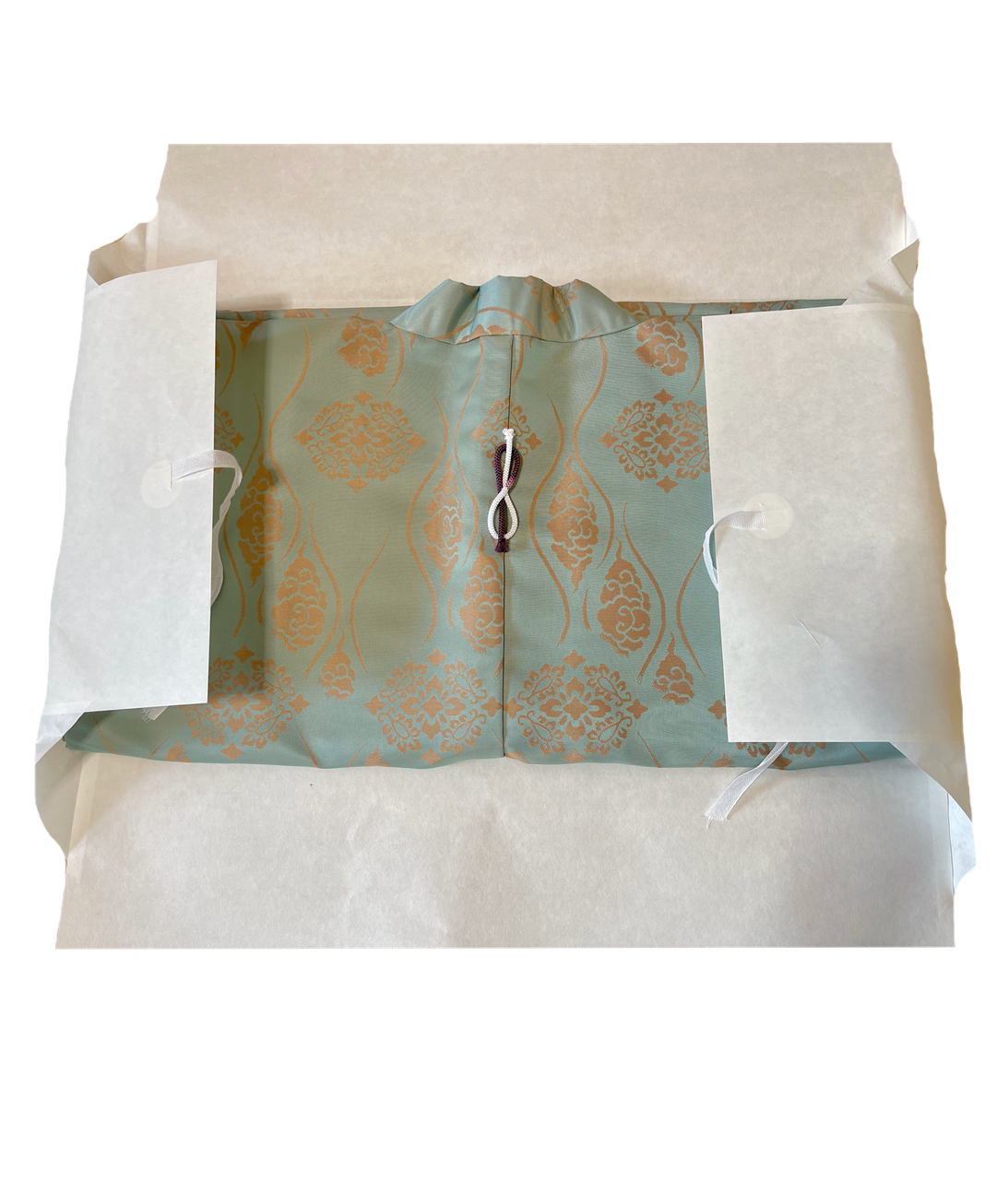 神職装束 狩衣 水浅葱色　化繊 神官 袴 神官用袴 神主 宮司 神職 衣装 寺用 神社用 はかま 装束