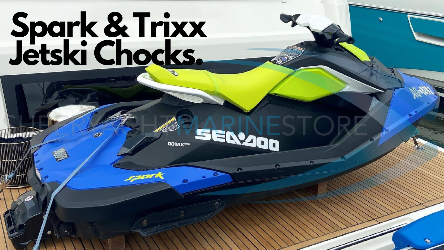 Seadoo Spark & Trixx Jetski Chocks | Removable Iroko Chocks