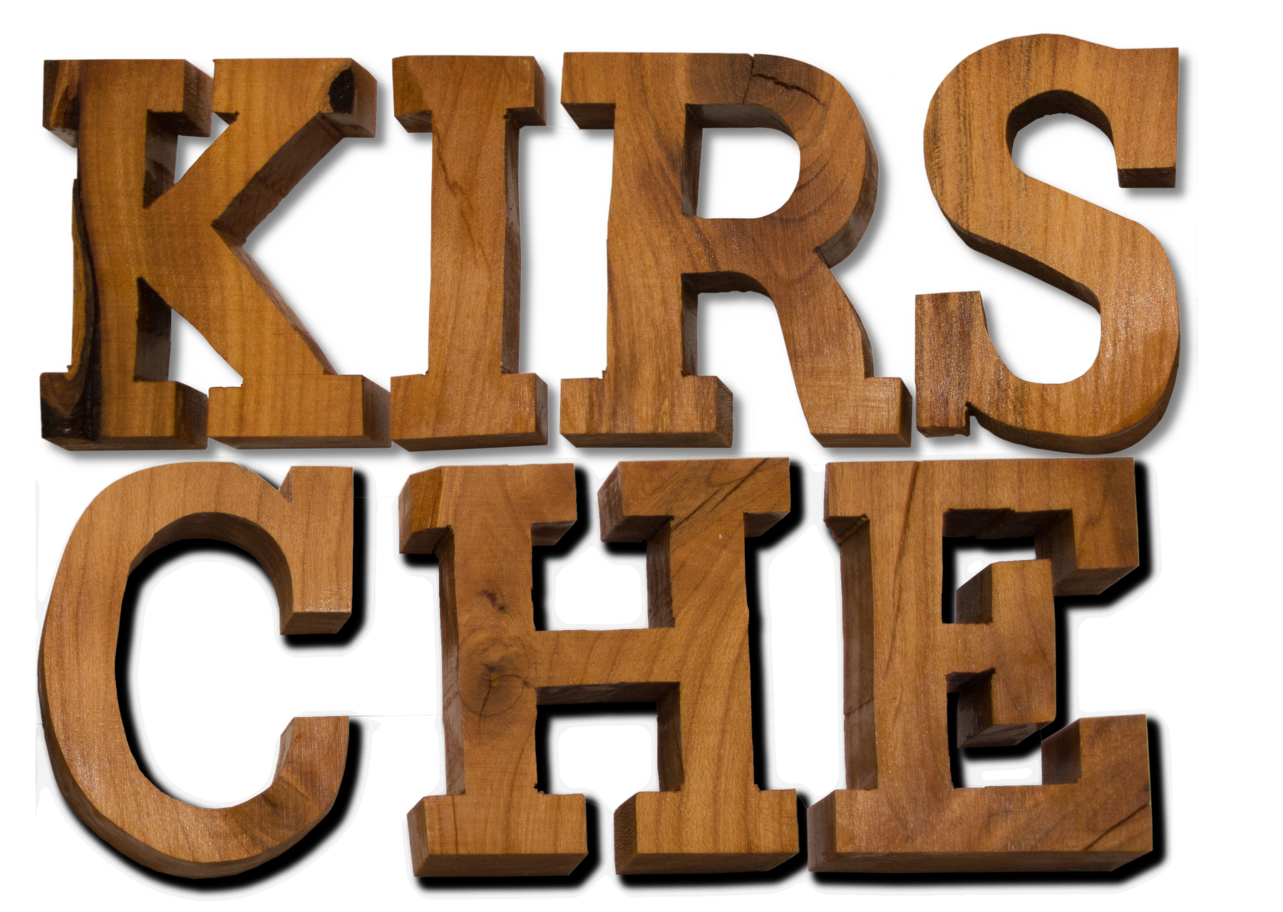 Holzbuchstaben aus Kirsche - Geschenke aus Holz