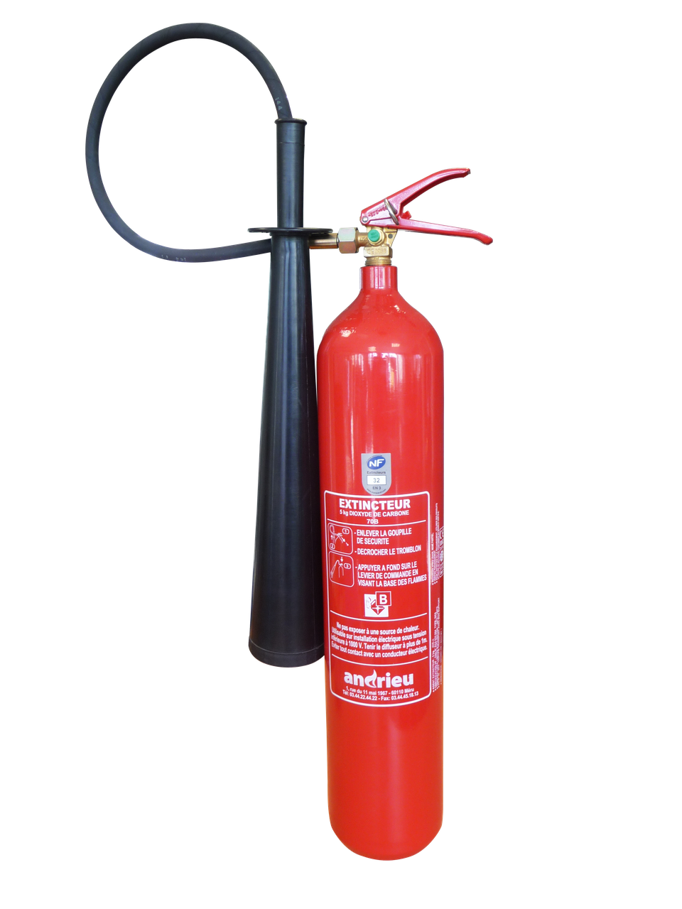 Extincteur A Co2 5kg Dioxyde De Carbone Leader Extincteur