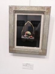 祝福の沈黙 テンペラ、油彩、木、箔 320×280mm　132,000円（税込）