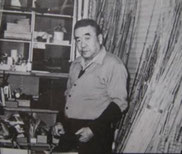 Hiroshi Sakurai (Edogawa II, 1910～1995) dans notre atelier dans les années70.