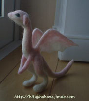 羊毛フェルト 桜ドラゴン制作過程