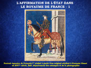 L'affirmation de l'Etat dans le royaume de France nouveau programme seconde histoire géographie