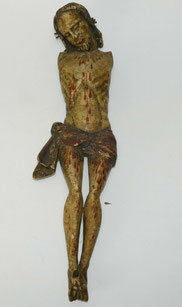 Früher Barock Jesus, Fichte, Süddeutsch, 3-Nagel-Typus, 42,0 cm, € 650,00