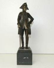 Bronzefigur "Alter Fritz" Friedrich II. Preußen, sig. Schmidt-Felling, 30,7 cm, € 799,00