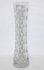 Elegante Stangenvase, 70er Jahre, Lausitz, Kristallglas, 30,3 cm, € 80,00