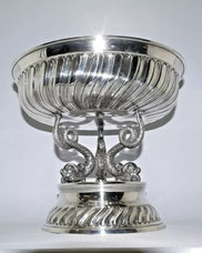 Große Delfin Schale Topazio Silver Empire Stil Silverplated H. 26,5 cm D. 31,5, € 420,00