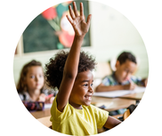 Child learning in a classroom