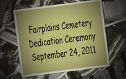 Fairplains Cemetery Dedication - September 24, 2011