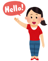 英語を話す女性のイラスト