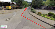 Nach 1,5 km links abbiegen und nach weiteren 430 m erreichen sie den Parkplatz.