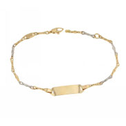 bracciale oro con targhetta