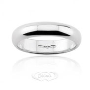 anello nuziale classico oro bianco mm 4.5