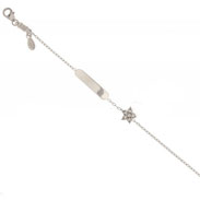 bracciale oro bianco targhetta stella