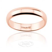 anello nuziale classico oro rosa mm 5 