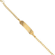 bracciale oro con targa