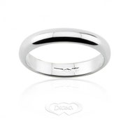 anello nuziale  oro bianco mm 4.5