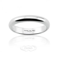 anello nuziale diana oro bianco mm 3.9