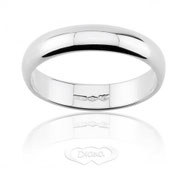 anello nuziale classico in oro bianco mm 5