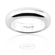 anello nuziale oro bianco classico gr 15