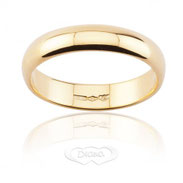anello nuziale classico in oro giallo mm 5