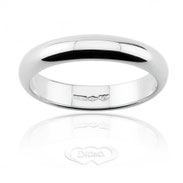 anello nuziale classico oro bianco mm 4.5