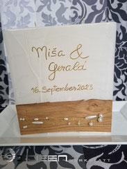 Hochzeitskerze Holz, Holzkerze, Hochzeitskerze elegant, Hochzeitskerze schlicht, Kerze Holz