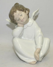 Lladro Spanien Porzellan Figur "Angel Dreaming" 4961 H. 10,0 cm B. 12,5 cm, € 135,00