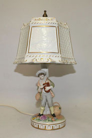 Schierholz´sche Porzellanmanufaktur Kleine Tisch Lithophanie Leuchte H. 32,5 cm, € 320,00