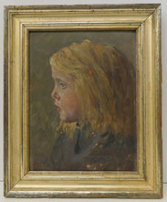 Junges Mädchen,Blonde Haare Ölgemälde um 1910,alter Rahmen unrestauriert 36x 28, € 390,00