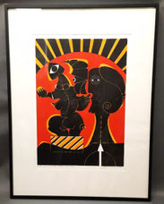 Manfred Degenhardt Farbholzschnitt Aufl. 31/60 "Durchblick" Handdruck 1975, € 280,00