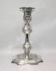 Großer spanischer Silberleuchter 925 Sterling Pedro Duran Madrid H. 33,0 cm 470g