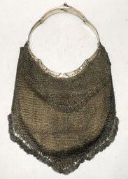 Französische Jugendstil 800er Silbernetz Damen-Theatertasche 333 Gr. 29 x 22 cm