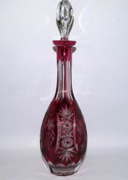 Nachtmann Traube Karaffe Kristallglas geschliffen rot überfangen H. 38,5 cm, € 169,00
